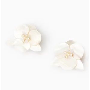 Tuckernuck White Peony Earrings